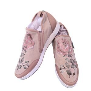 Artful Boho Slip-On Sneakers | Donald J. Pliner Rose Leather 10